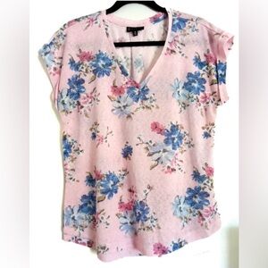 BOBEAU floral short sleeve tee